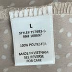 Alice Blue Simona Henley Sleeveless Cream White Polka Dot Blouse Size L Photo 6