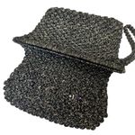 Vintage Lurex Black and Gold Macrame/Crochet Clutch Photo 1