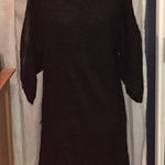 ZARA 𝅺euc  sweater dress with leather zipper trim m Photo 0