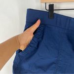 a.n.a  Size 16 Lightweight Stretch Cotton Navy Blue Drawstring Waist Shorts Photo 3