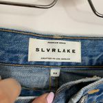 SLVRLAKE Hero High Waist Raw Hem Slim Straight Leg Jeans Womens 32 Blue Photo 6