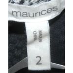 Maurice's Women's Sweater Size 2 Gray Beaded Lined Open Back Embroidered Casual Photo 8