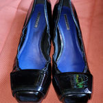 Theory Patent Leather Wedge Ballet Flat . Black Photo 0