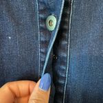 Free People Amber Dark Wash Denim Long Sleeve Button Mini Dress Women's size 2 Photo 6