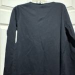 kim rogers Vintage  XL black long sleeeve top with embroidered Merry Christmas Photo 3