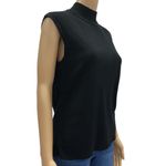 Jones Wear  Black Acrylic Sleeveless Mock Neck Lightweight Knit Sweater Top Sz XL Photo 5