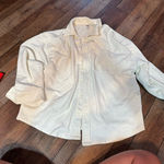 PINK - Victoria's Secret White Button-Up Shirt. Cotton. Punk brand. Size large. Photo 0