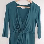 Lovers + Friends  Sundance Everglade Green Jersey Tie Front Evening Maxi Dress Photo 5
