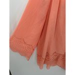 AGB Pink Peach Long Sleeve Built In Bra Top Women's Size X Photo 3