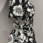 Anthropologie NWOT Somerset Blouse tropical black white floral top - XS Photo 7
