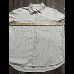 Madewell  Cotton Ivory Button Quiet Luxury Double Pocket Womens Work Shirt Medium Photo 9