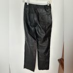 Princess Polly  faux leather black raw hem pants size 2 Photo 5