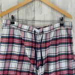 Gap X Pendleton Pajama Lounge Pants Large Red White Plaid 100% Cotton Drawstring Photo 2