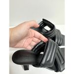 Abound  Shoes Womens Size 6 Qarly Heeled Black Square Toe Slip On Sandals‎ Photo 4