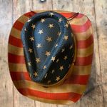 USA American Flag Cowboy Hat Brown Photo 2