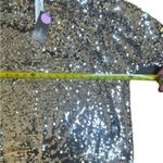 Bold Elements  silver sequins top 3/4 length bell sleeves Large Photo 3