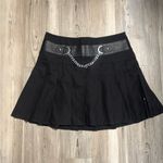 Royal Bones  Vintage Y2K Black mini skirt with chain belt medium Photo 3