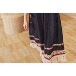 Ulla Johnson ULLA JOHNSON Nara Folk Embroidered Shibori Patchwork Midi Shift Dress Size 2 Photo 4