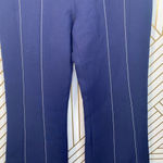 Derek Lam ‎ Contrast-Seam Flare Trousers Navy Blue Photo 5