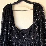 Selkie Princess Sequin Maxi Gown Glitter Bustier NYE Black Large NWT Photo 5