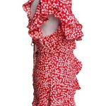 Princess Polly Dare To Dream Floral Cold Shoulder Mini Dress Red White Size 8 Photo 4