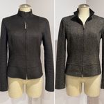 Elie Tahari Women's Brown Long Sleeve Full Zip Reversible Wool Jacket Size 4 Photo 1