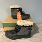 Jambu JBU by Womens Jane Black Boots Size 6 Slip On Lace Up Faux Fur Photo 2