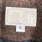 Alberto Makali  Mink 100% Real Fur Trim Tweed Blazer Jacket Photo 4