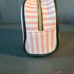 Dabney Lee  Lemon Pink Stripe Single Zip Cosmetic Bag PVC 8.5" Travel Pouch Photo 1