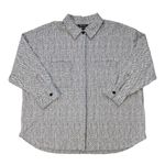 Athleta  Textured Plus Size Button Front Shirt Jacket Photo 3