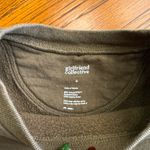 Girlfriend Collective   Olive Green Crewneck Sweater Crop  Photo 6