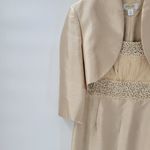 Talbots Women Dress Jacket 12 Cream Silk Blend Wedding Special Occasion MOB MOG Photo 6