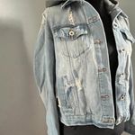 Ci Sono  Denim Jacket, Removable Hood, Distressed, Size Large, Style DJK161 Photo 3