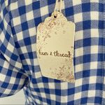 Hem & Thread Plaid peplum open back tie blouse NEW Photo 5