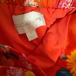 Sugar Lips  Bright Floral Skirt in Red and Yellow Photo 4