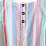 Ellen Tracy NWT  Linen Rome Stripe Sleeveless Top L Photo 3