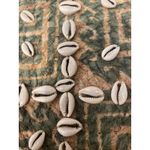 Philia & Agape Round Jute Bag Shells Woven Geometric Pattern Top Handle Green Photo 2