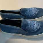 Kenzo Tote Denim Blue and White Patterned Tote Bag with Denim Sneakers. Size 38 Black Photo 11