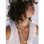 Free People Maui Shell Necklace Bohemian Beach Neutral Natural Resort Vaca NEW Photo 4