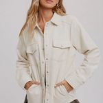 Kimberly White Corduroy Shacket Photo 2