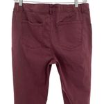 TINSEL Deep Plum Raw Hem Cropped Pants Plus Size 33 Casual Summer Everyday Purple Photo 4