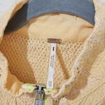 Free People Isla Quarter Zip Sweatshirt Womens Size XS Oversized Lace Yoke Boho Photo 8