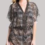 Badgley Mischka  BEADED SWIM COVERUP TUNIC DRESS Photo 0