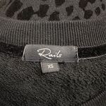 Rails  Women's Black Animal Print Sweatshirt XS Marlo Flocked Cobra Pattern Photo 6