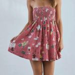 Urban Outfitters NWT BDG by  halter mini in red gingham with novelty “picnic” print Photo 1