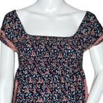 Urban Outfitters  Ecote Dress Blue Pink Floral Flower‎ Silk Cottage Boho Peasant Photo 3
