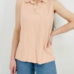 Ralph Lauren  nude pink collared sleeveless tennis prep top size M Photo 6