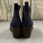 Lucky Brand  Pexton Suede Leather Boots Zip Floral Moroccan Blue Ankle Bootie 7.5 Photo 4