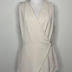 River Island  Vest blouse with cross front in stone Photo 1