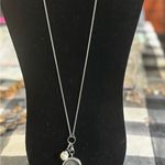 Family Silver tone charm Pendant pearl Necklace, Similar to Origami Owl Photo 0